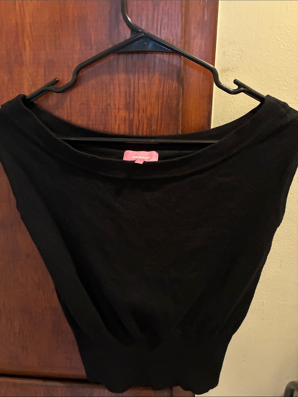 Edikted Black Boatneck Tank Top